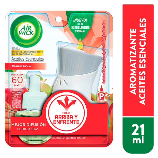 Aromatizante Air Wick Difusor Con Repuesto Aroma Manzana Canela - 21 Ml