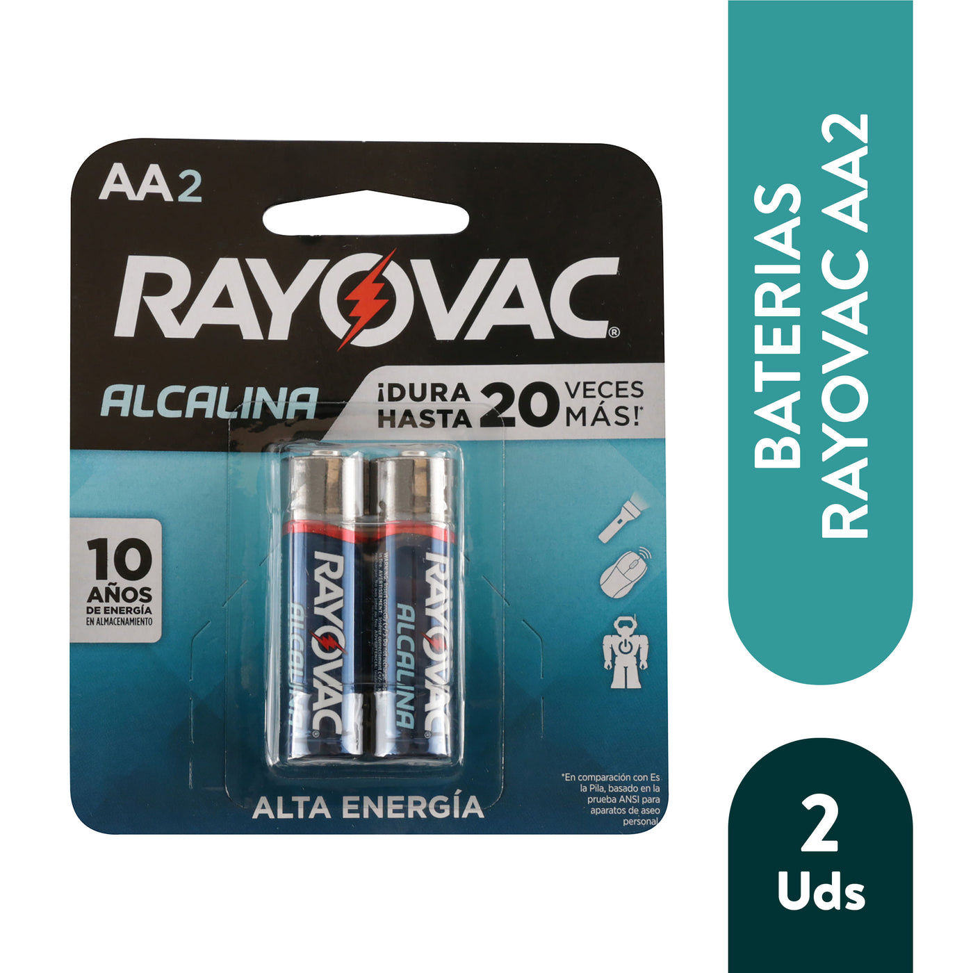 Batería Alcalina Rayovac Aa 2U