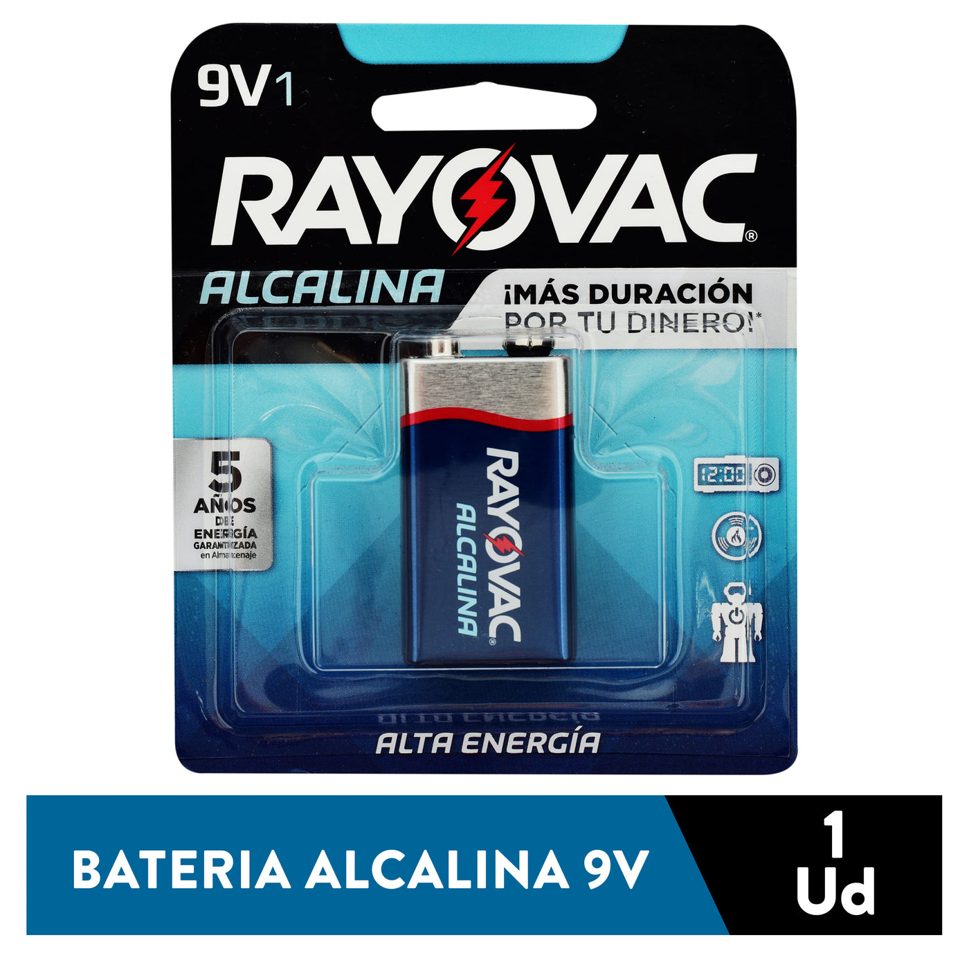 Batería Alcalina Rayovac 9V