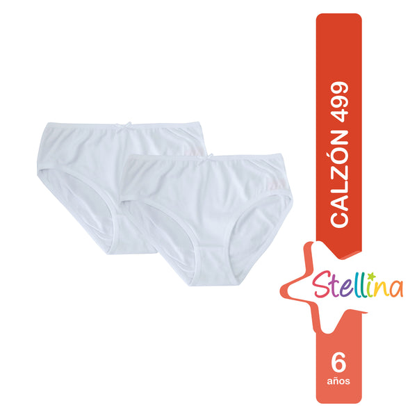 Calzon Stellina, Para Niña- Talla 6 -2 Uds