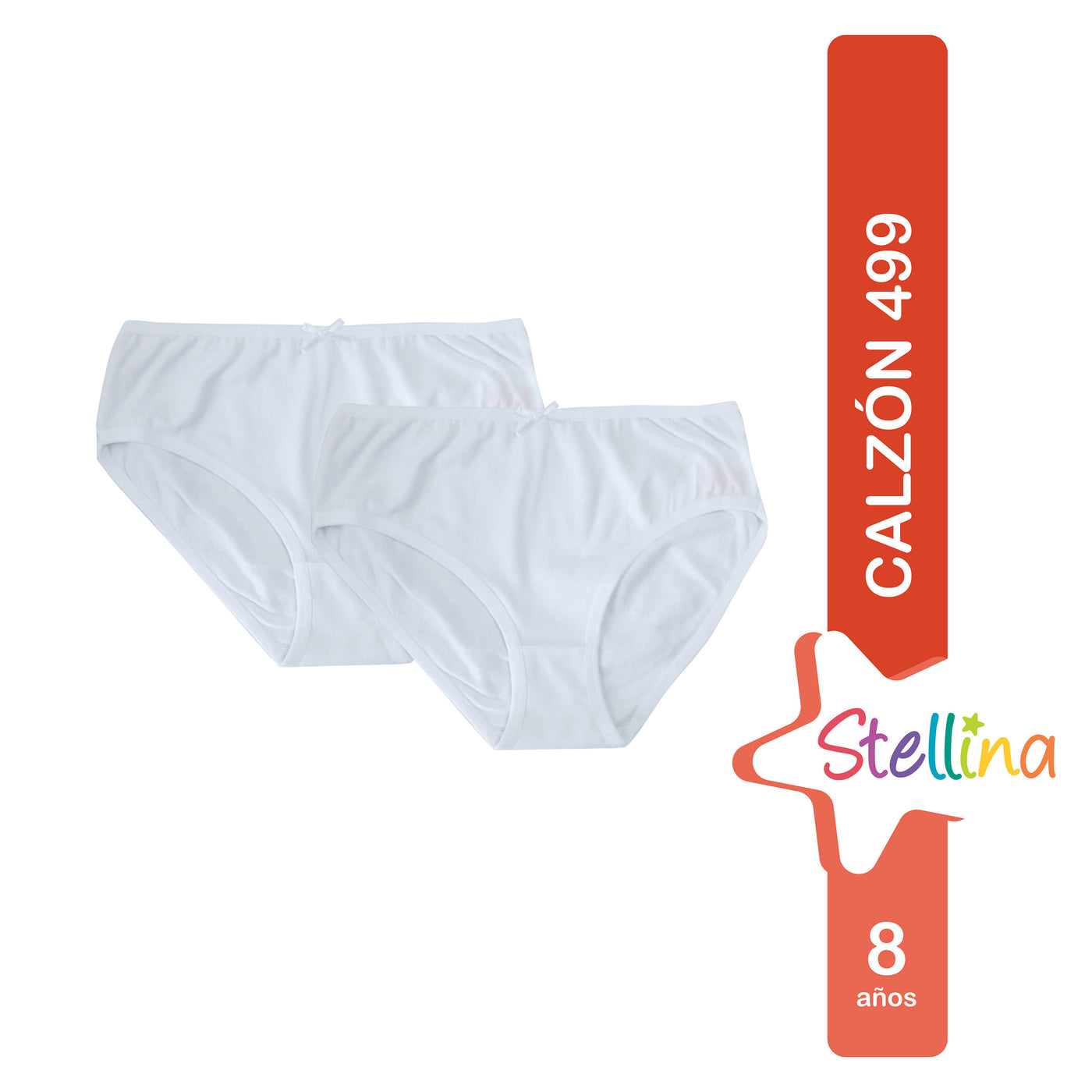 Calzon Stellina, Para Niña- Talla 8 -2 Uds