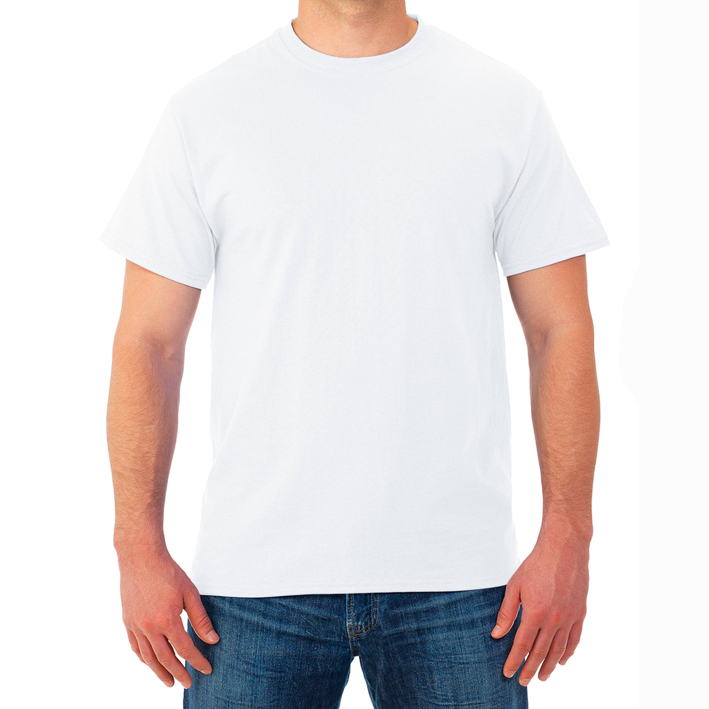 Camiseta Fruit Of The Loom Cuello Redondo, Color Blanco -talla XL