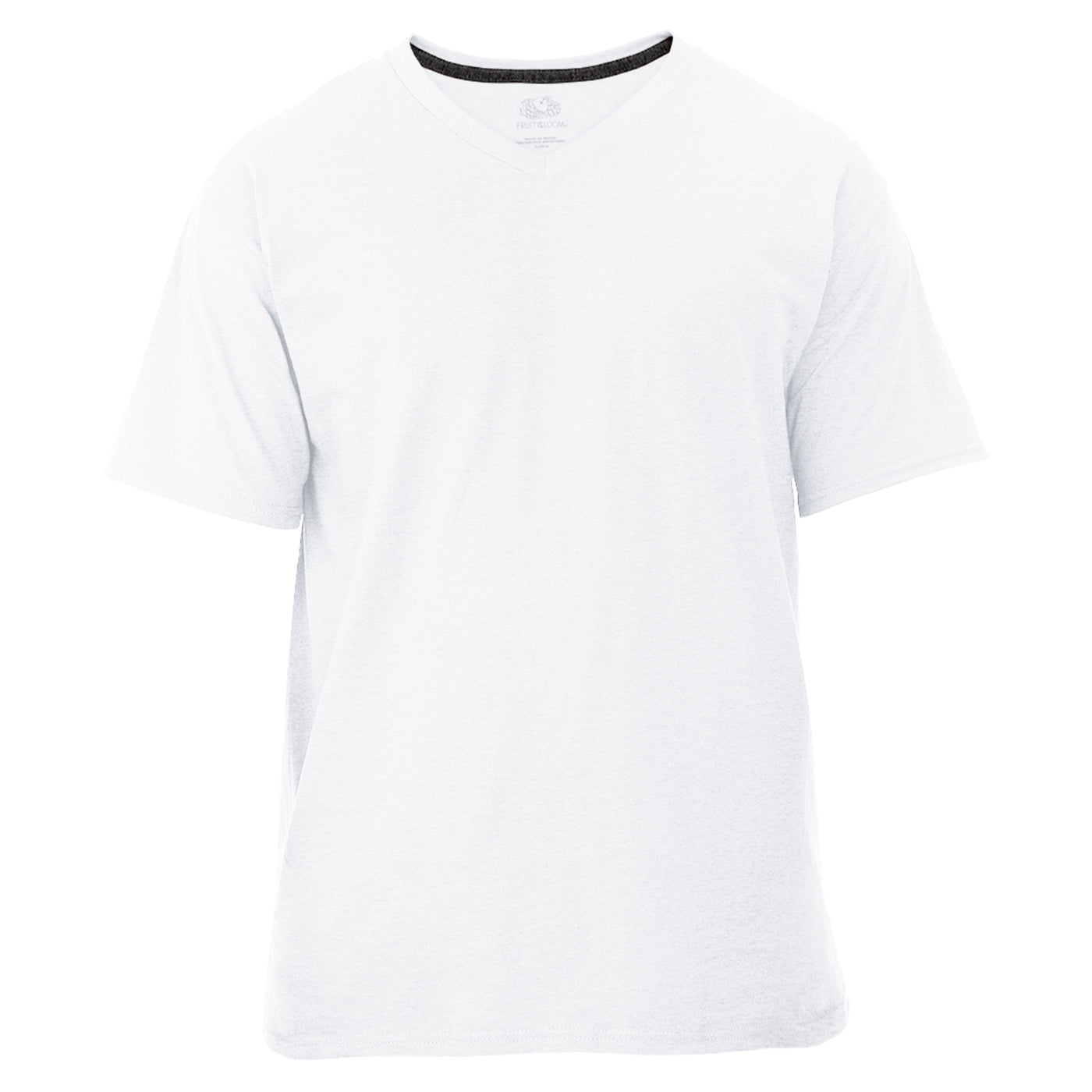 Camiseta Fruit Of The Loom Cuello V, Color Blanco -talla L