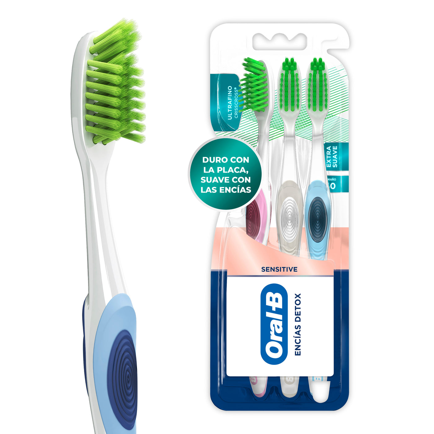 Cepillo Dental Oral-b Encías Detox Ultrafino - 3 Uds