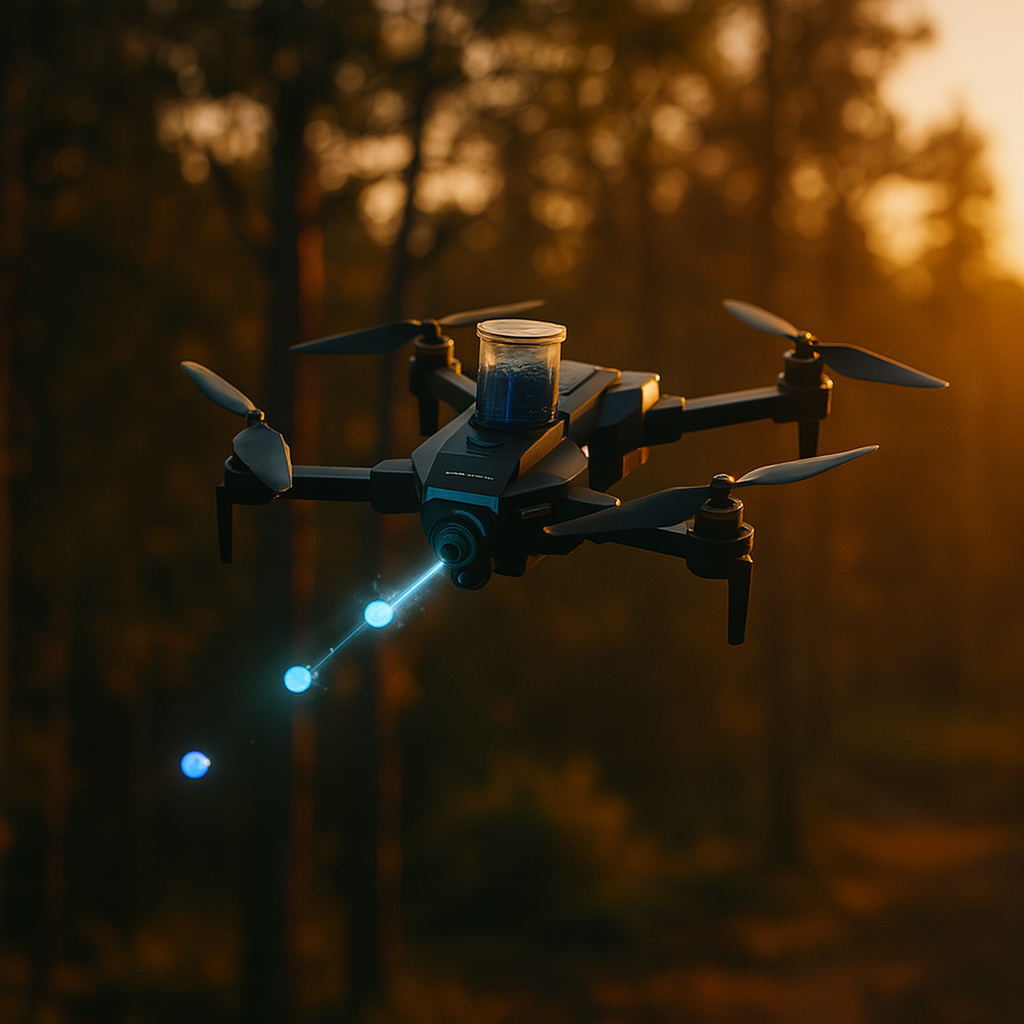 🚁 Drone J25 Negro | Cámara HD, Motores Brushless y Lanzador de Bolas de Hidrogel