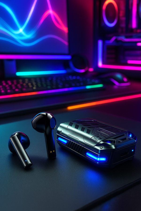 Audífonos “Nave Estelar” – Diseño futurista, sonido brutal y luz RGB