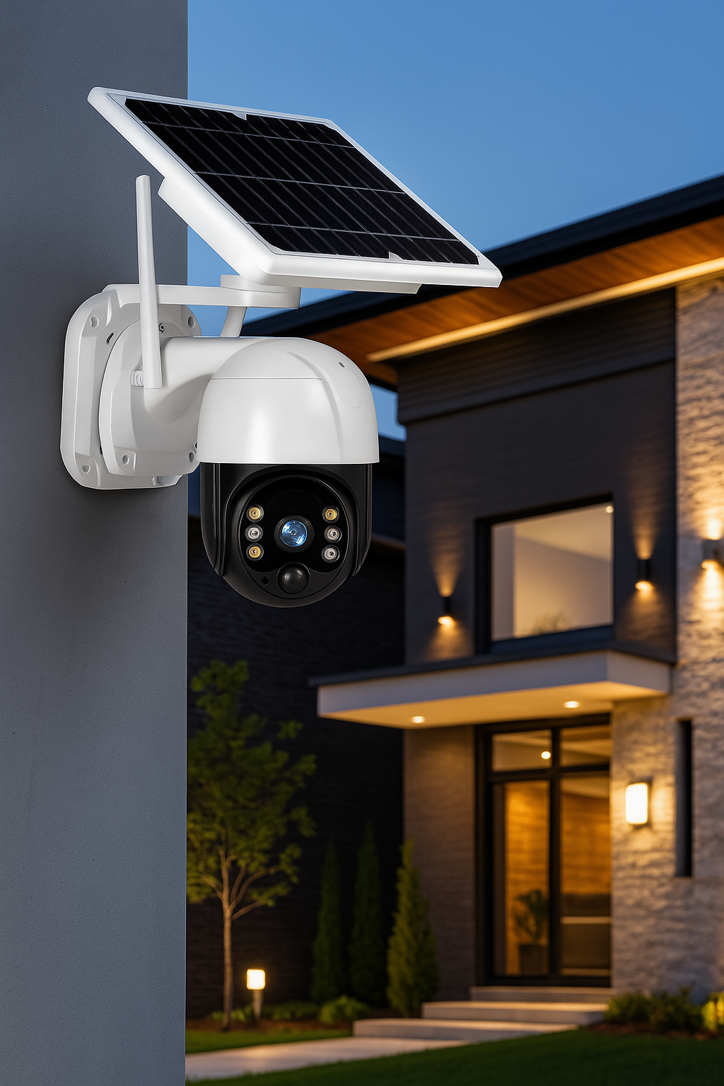 ☀️ Cámara de Vigilancia P6L con Panel Solar – 3MP, Batería 8000mAh, Doble Luz, Audio Bidireccional