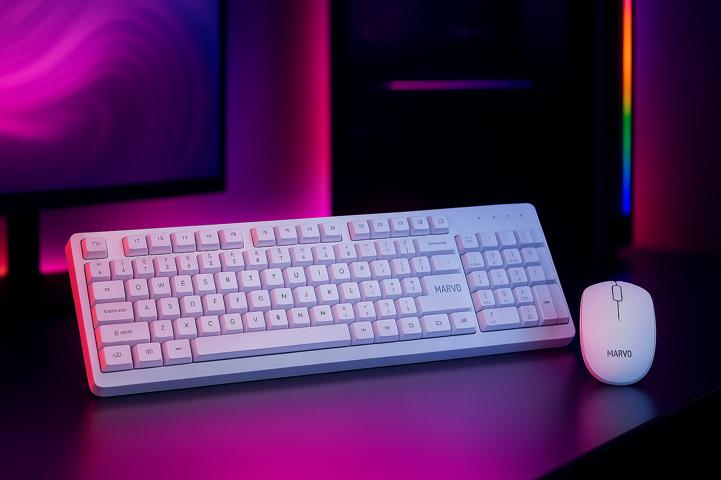 SET OFFICE INALÁMBRICO WS005 MARVO – ELEGANCIA Y FUNCIONALIDAD PARA TU ESPACIO DE TRABAJO