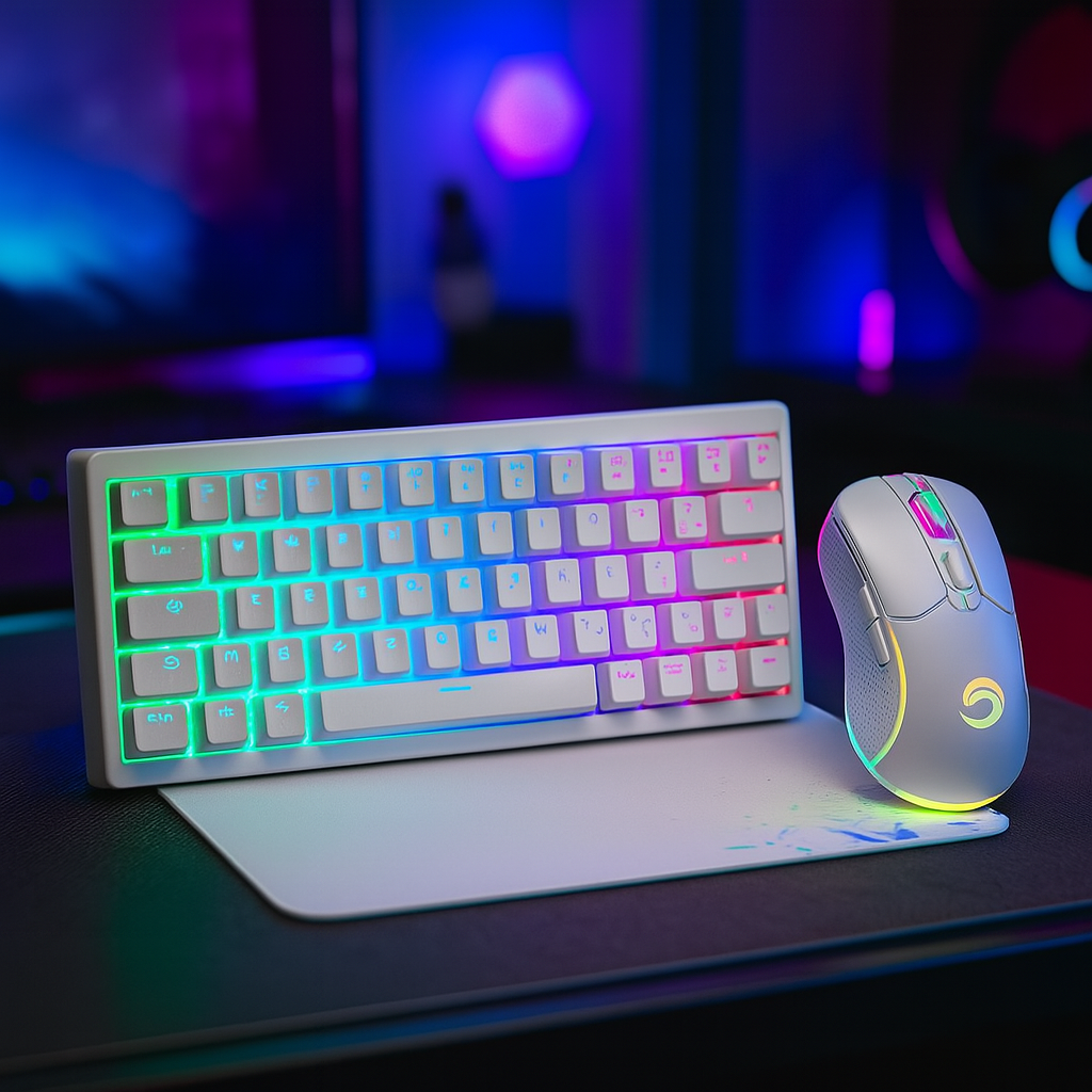 SET GAMER 3 EN 1 MARVO SCORPION CM310 BLANCO – ESTILO, PRECISIÓN Y CONTROL TOTAL