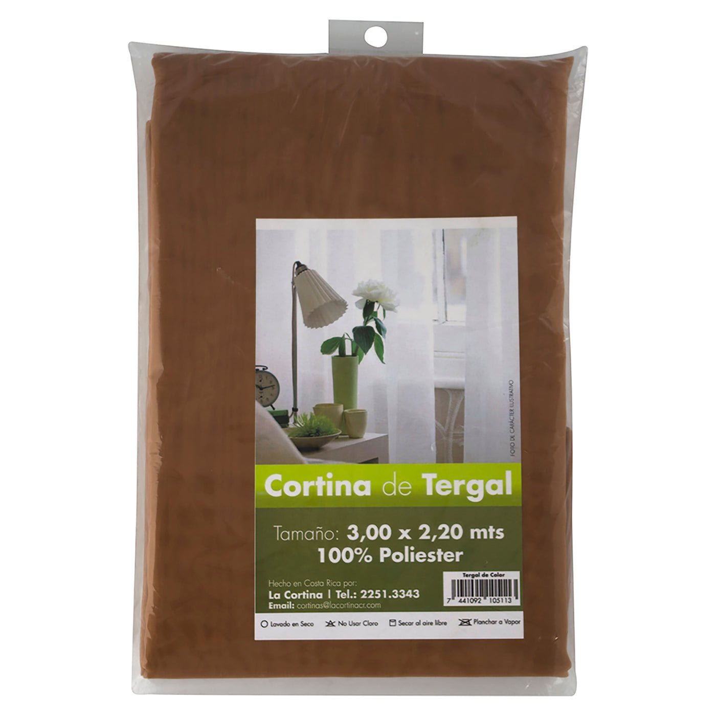 Cortina Design Tergal Blanca Tamano - 3x2,20cm
