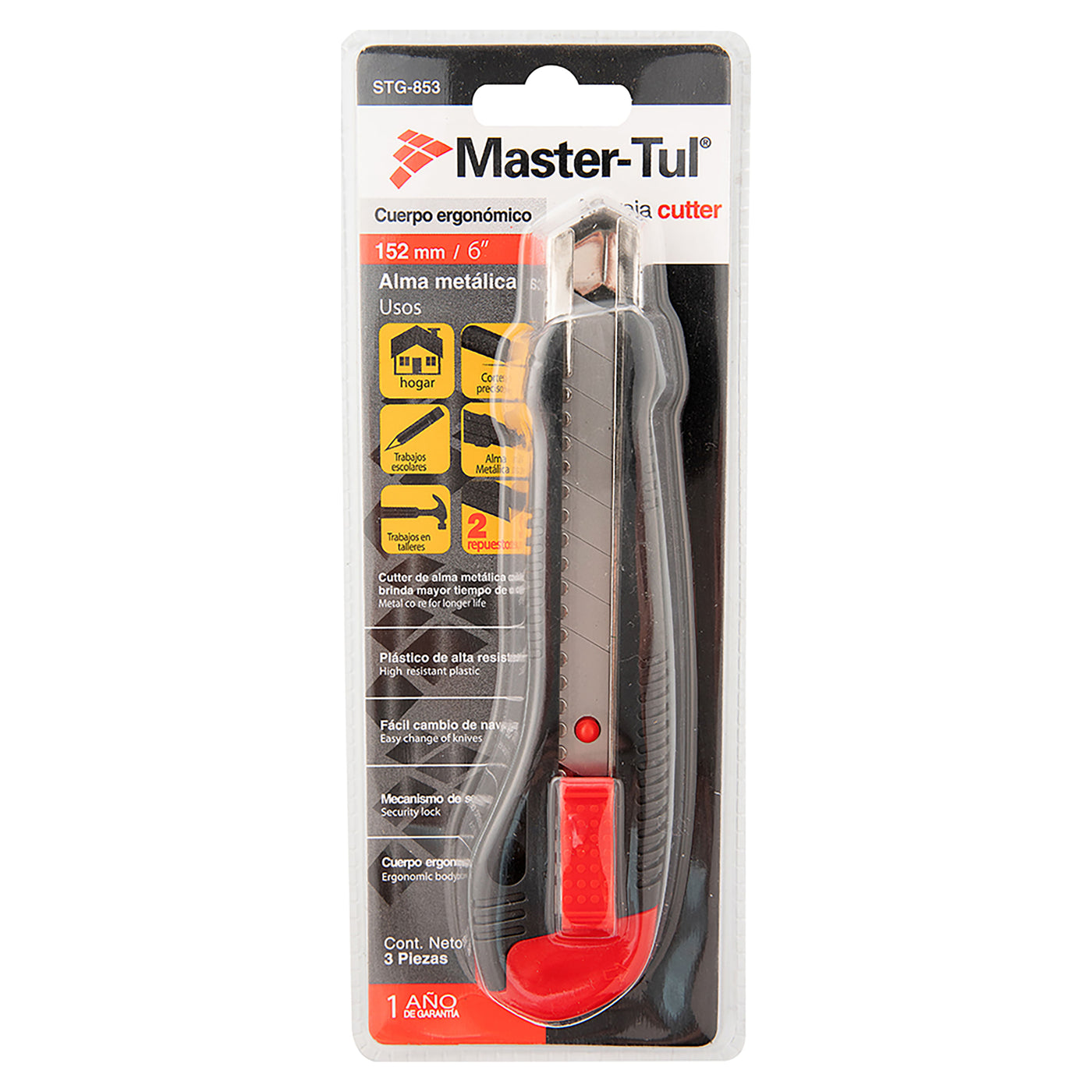 Cutter Master Tul De Alma Metalica Con Cuerpo Ergonomico - Unidad