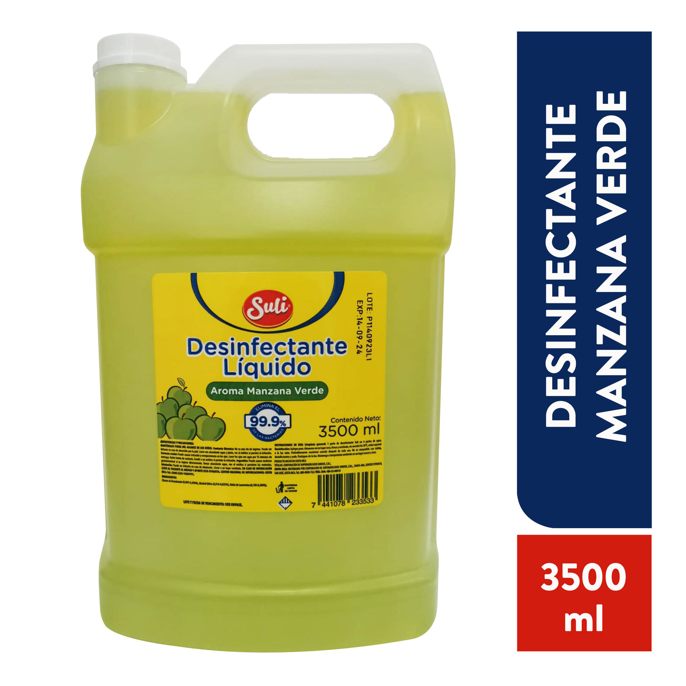 Desinfectante Líquido Suli Aroma Manzana Verde - 3500 Ml