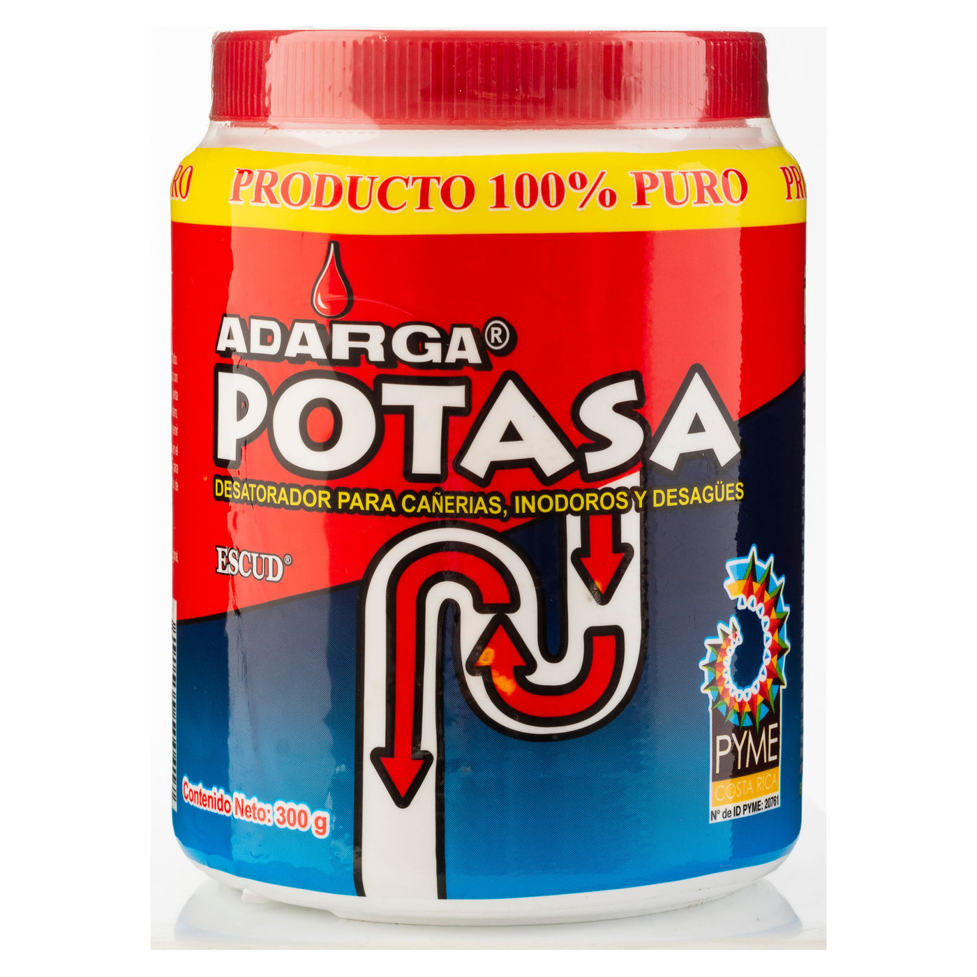 Destapador Adarga Potasa De Cañerías Inodoros Y Desagues - 300 G