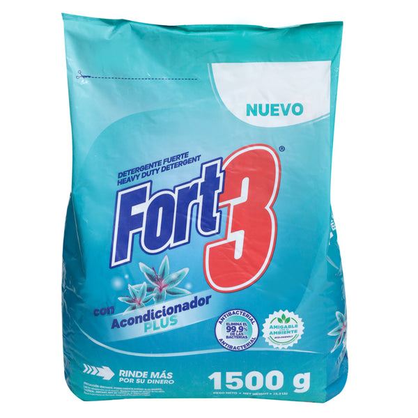 Detergente En Polvo Fort 3 Acondicionador Plus - 1500 G