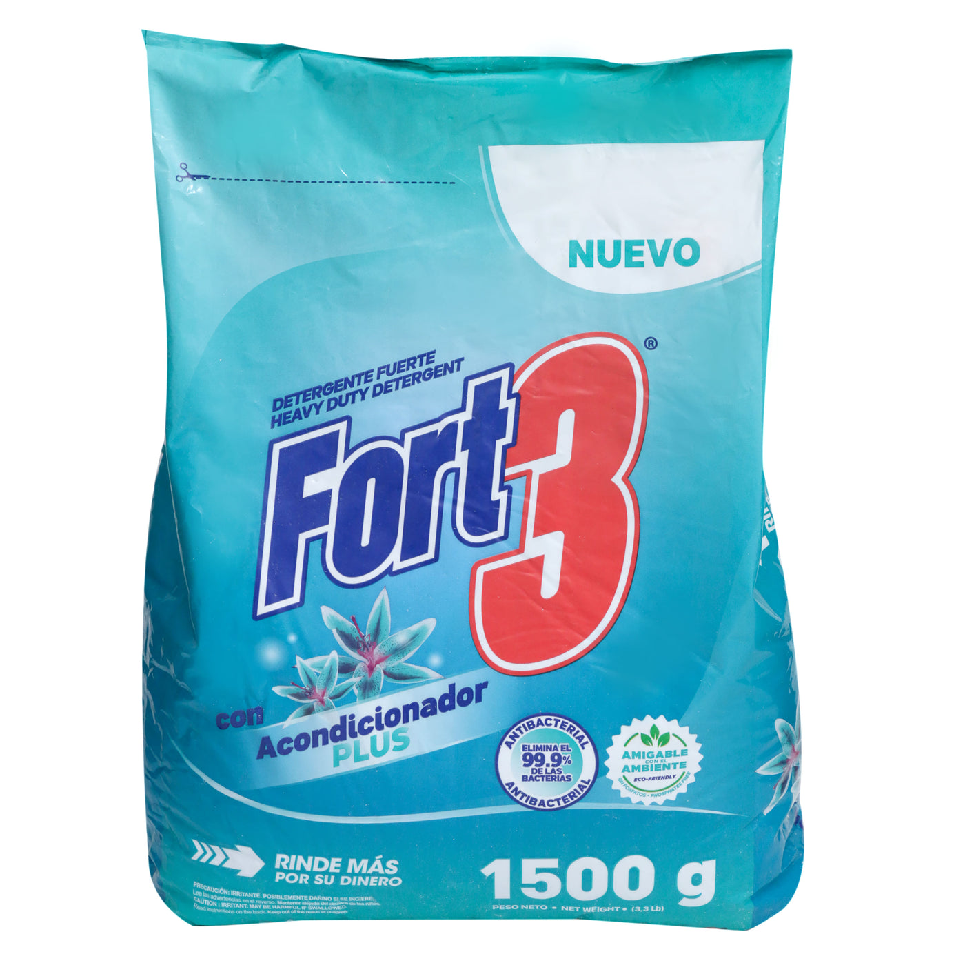Detergente En Polvo Fort 3 Acondicionador Plus - 1500 G