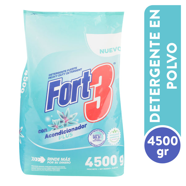Detergente En Polvo Fort 3 Acondicionador Plus - 4500 G