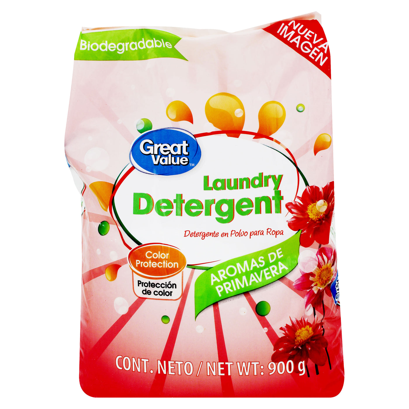 Detergente Great Value En Polvo Aroma Primavera - 900 G