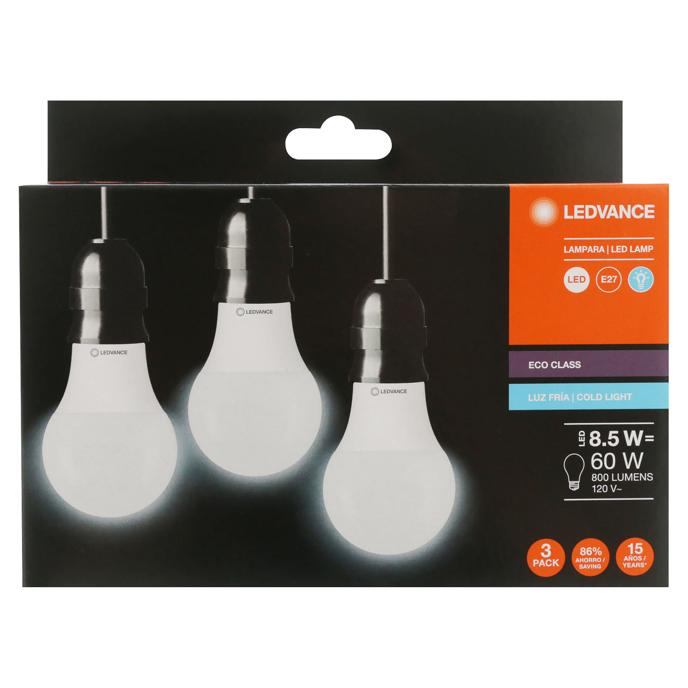 Foco LED Ledvance Luz Día - 3 Pack