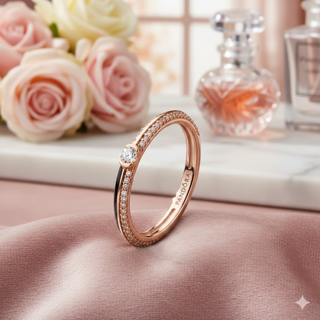 Anillo Dual Pandora – Sterling Silver Kinetic Edition