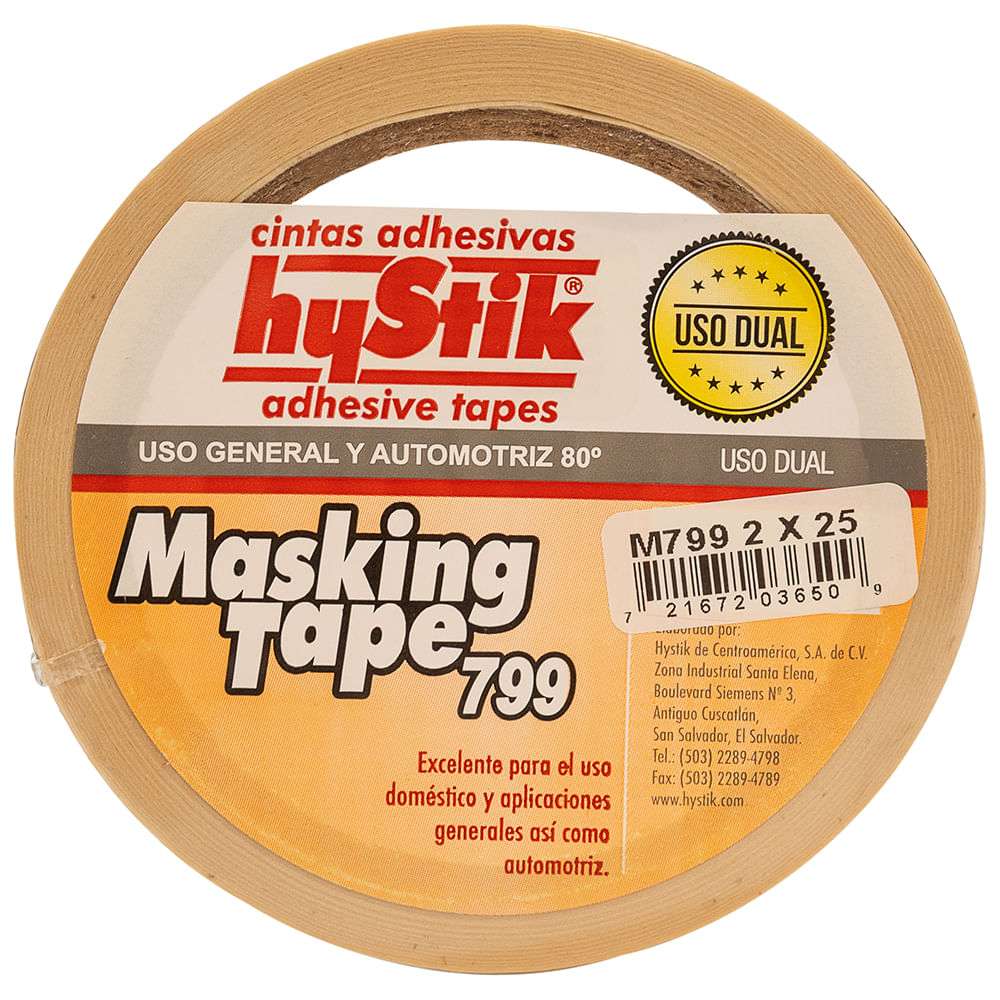Cinta Adhesiva Hystik Masking Tape De 2 X 25 Yds