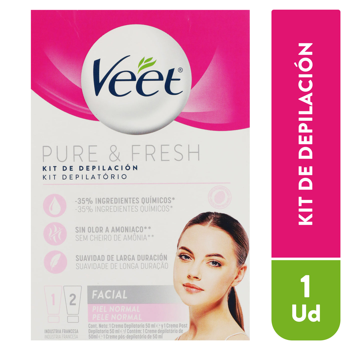 Kit Crema Depiladora Veet Facial -100 Gr