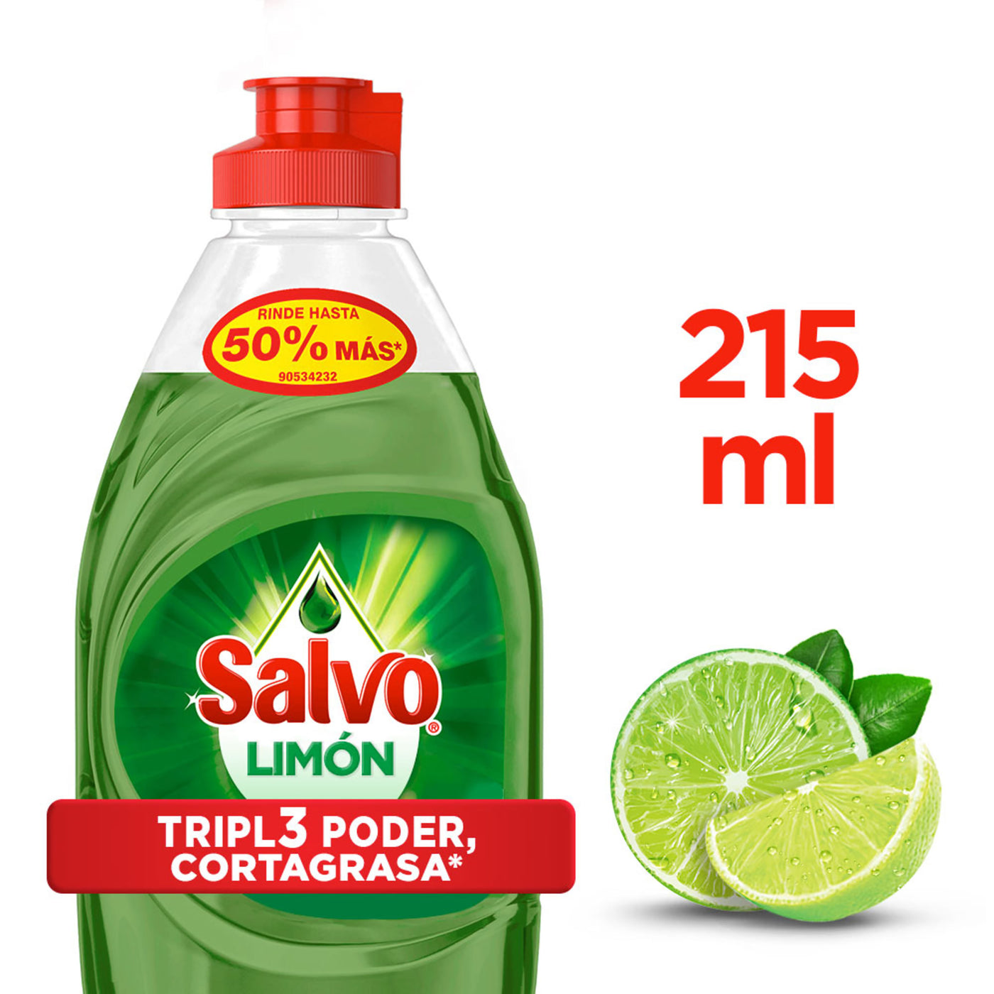 Detergente Líquido Salvo Aroma Limón -215ml
