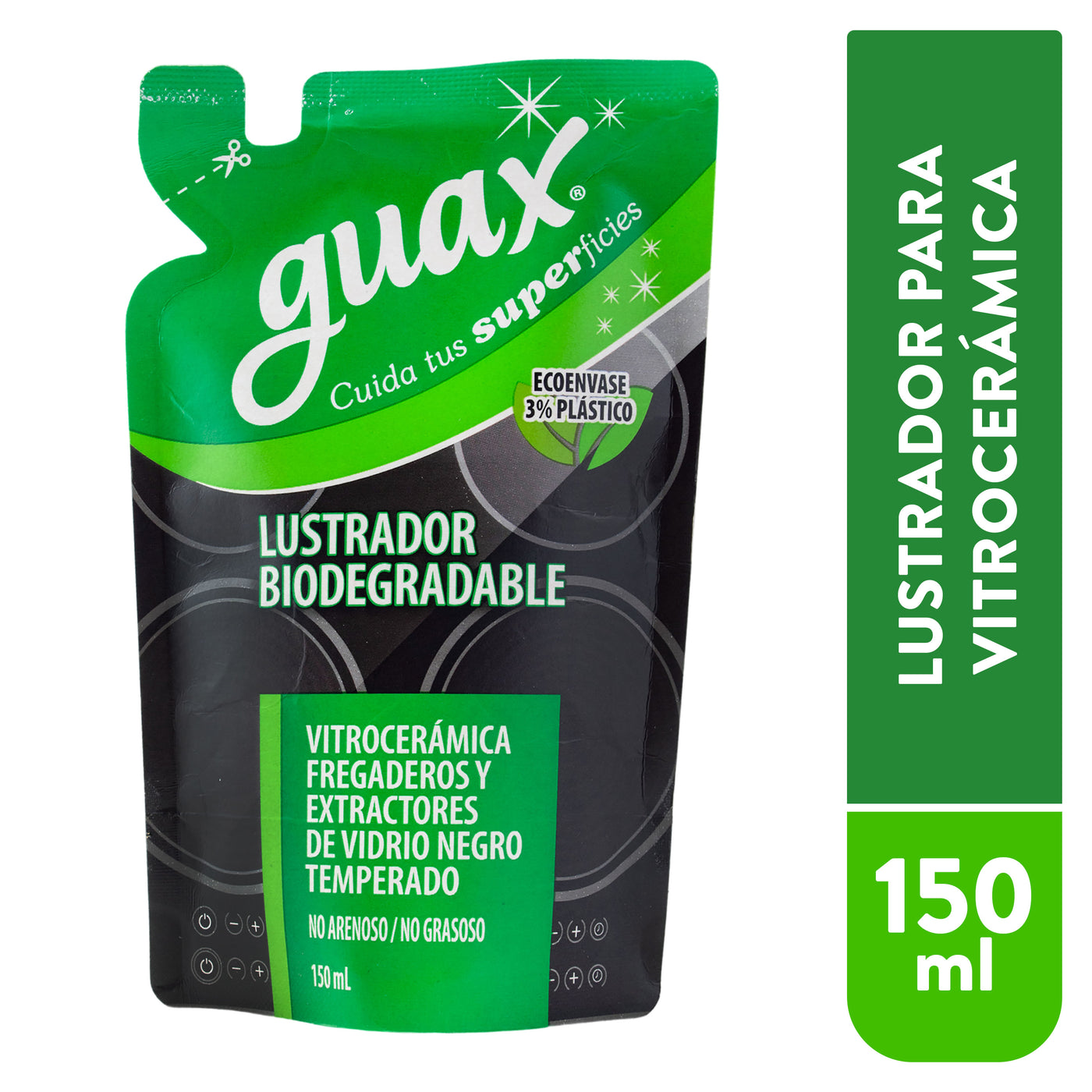 Limpiador Guax Vitrocerámica Doypack Biodegradable - 150 Ml