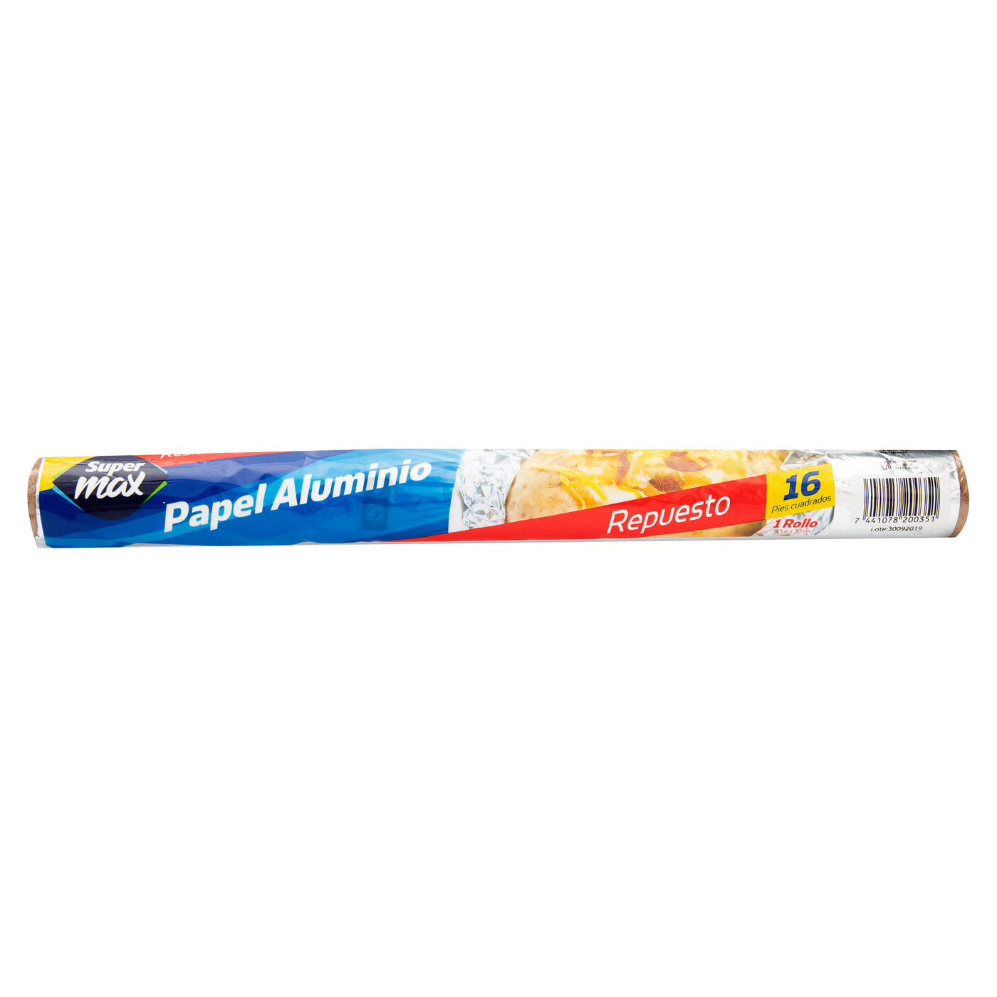 Papel Aluminio Super Max Roll 16pies 1ea