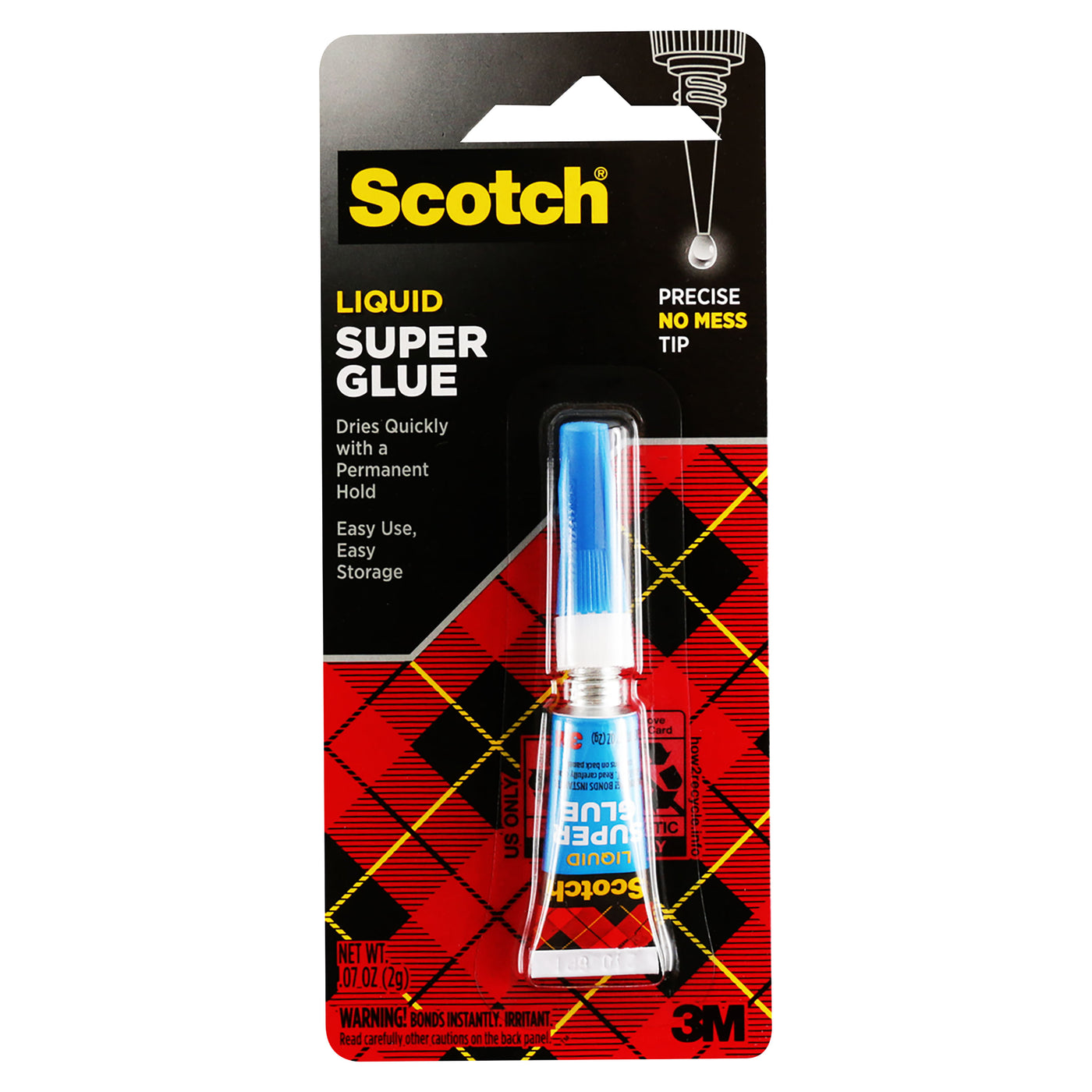 Pegamento 3M Scotch Super Glue Líquido - 1 Ud
