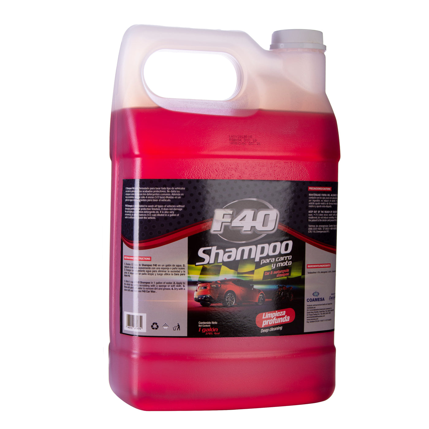 Shampoo Para Carro F40 Sin Cera - 3.78 L