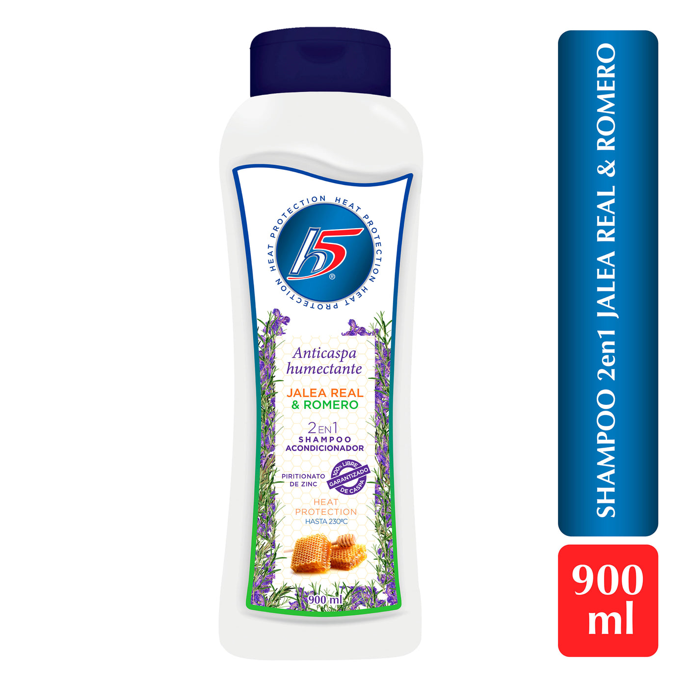 Shampoo H5 Jalea Real Y Romero - 900 Ml