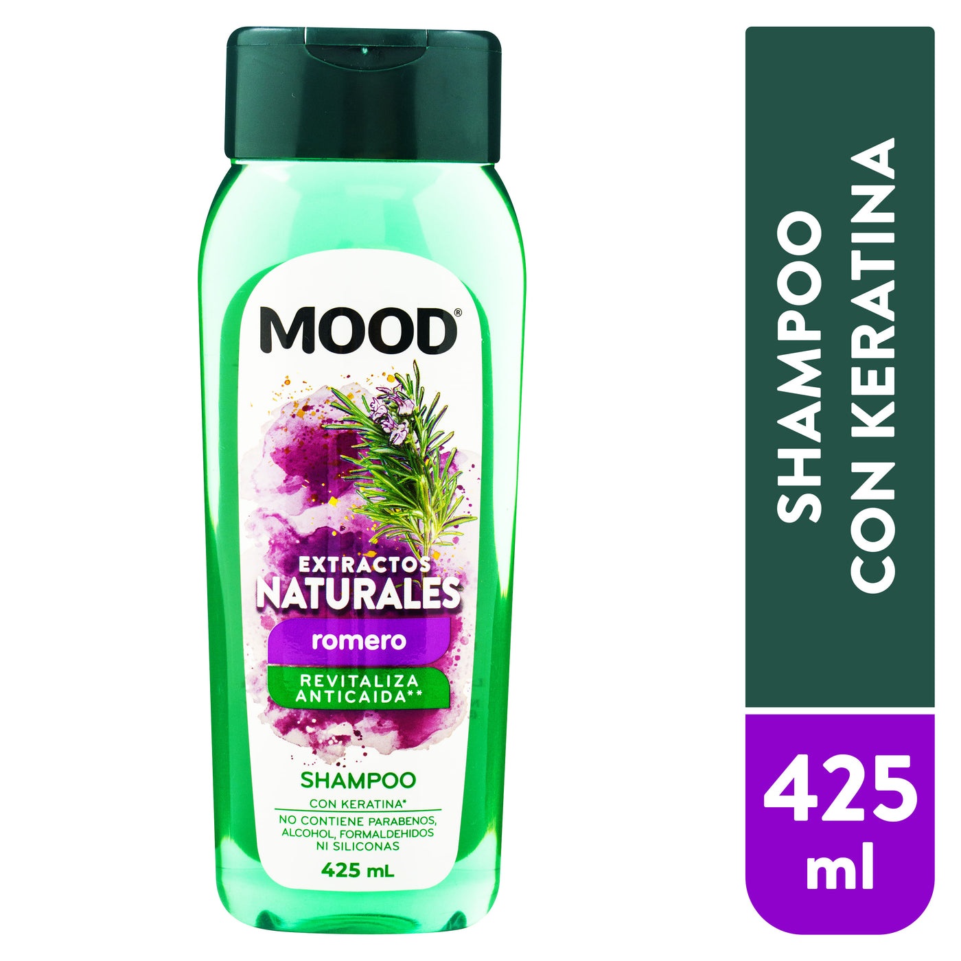 Shampoo Mood Extractos Naturales Romero -425 Ml