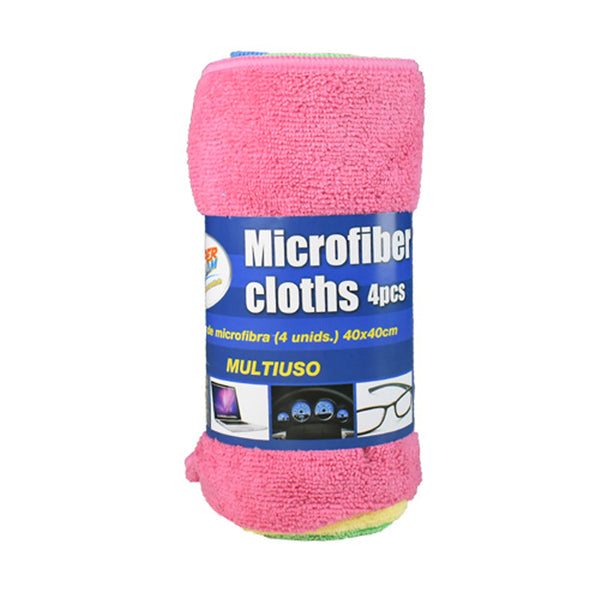 Paños Para Carro Super Jam Multiuso De Microfibra - 4 Uds