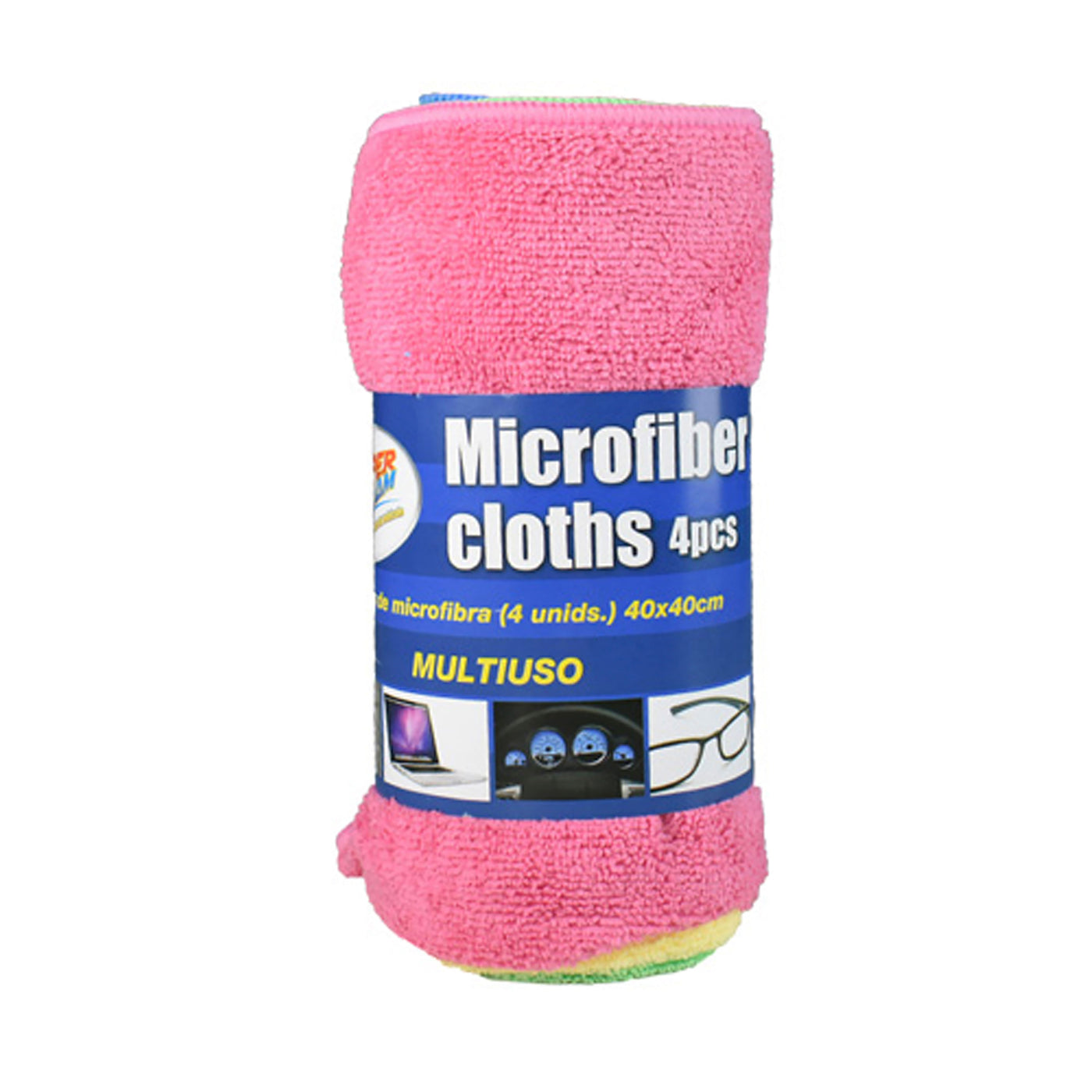 Paños Para Carro Super Jam Multiuso De Microfibra - 4 Uds