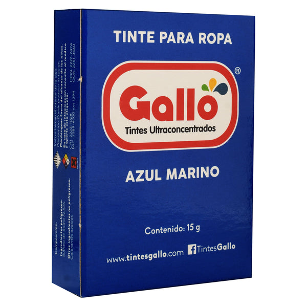 Tinte Gallo Para Ropa Azul Marino - 15 G