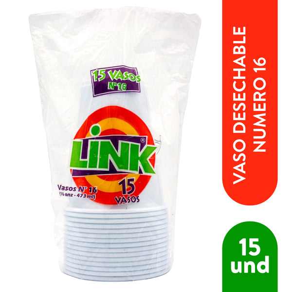 Vaso Link No. 16 Paquete - 15 Uds