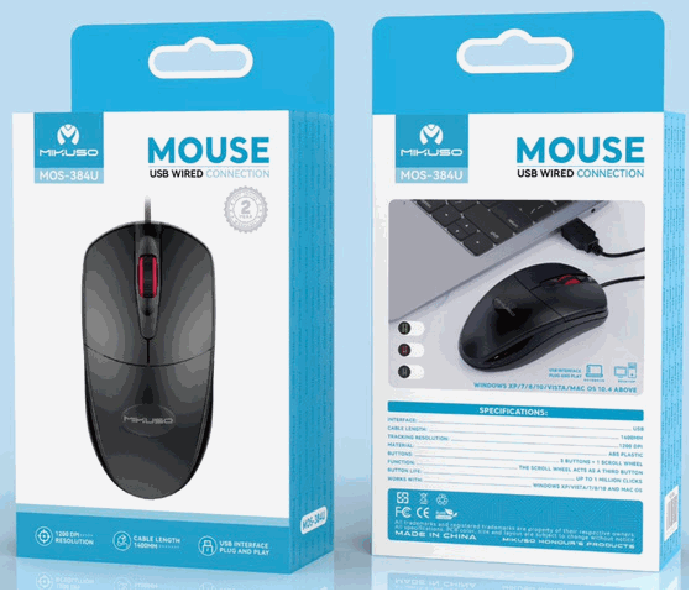 Mouse Alambrico Mikuso 384U