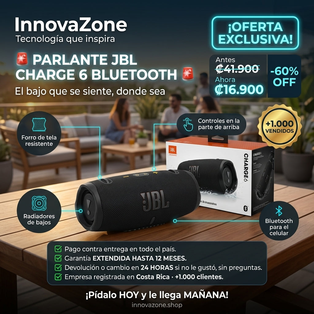 Parlante JBL Charge 6 Bluetooth negro