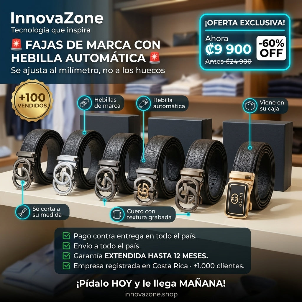 Fajas de marca con hebilla automatica