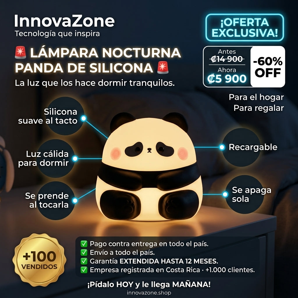 Lámpara Nocturna Panda de Silicona