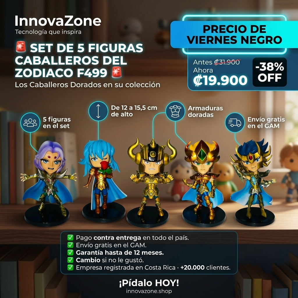 Set de 5 Figuras Caballeros del Zodiaco F499 - oferta