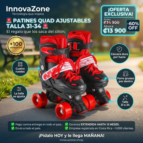 Patines Quad Ajustables Talla 31-34