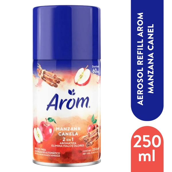 Aromatizante Arom Aerosol Manzana Canela - 250 Ml