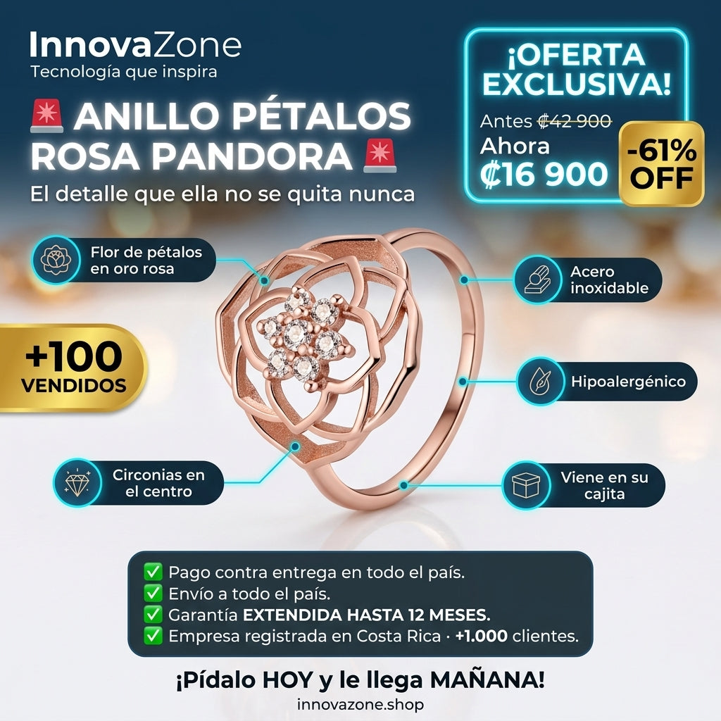 Anillo Petalos Rosa Pandora oferta