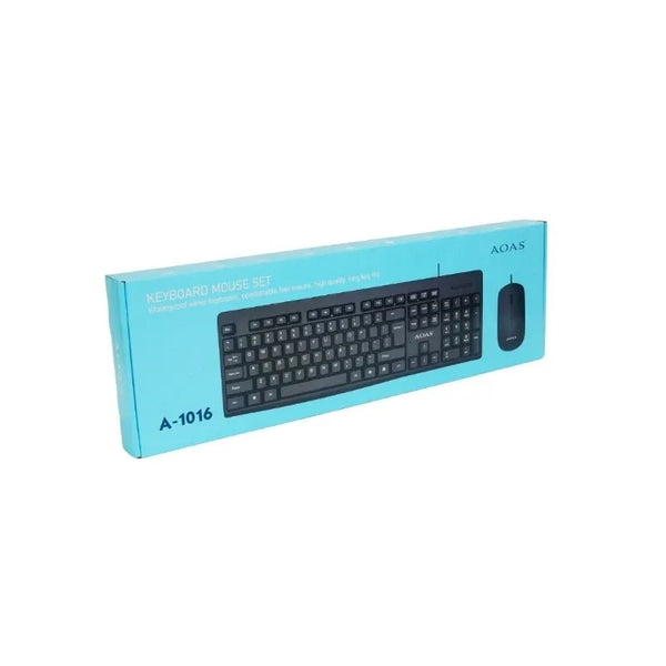 Combo Teclado y Mouse con Cable AOAS A1016 en Español