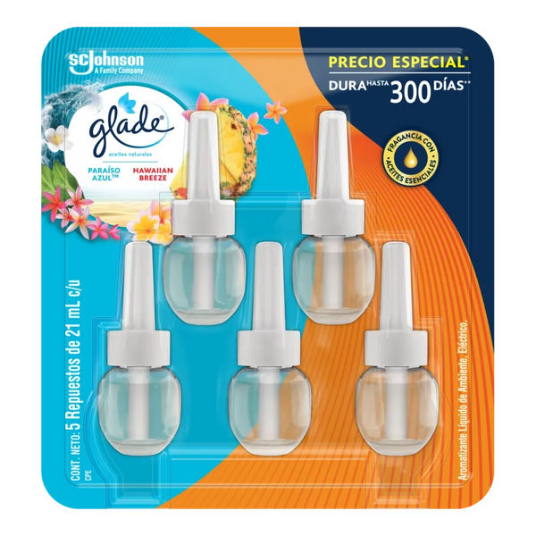 Aromatizante Glade Aceites Naturales Mix Fragancias 5 Repuestos 105ml