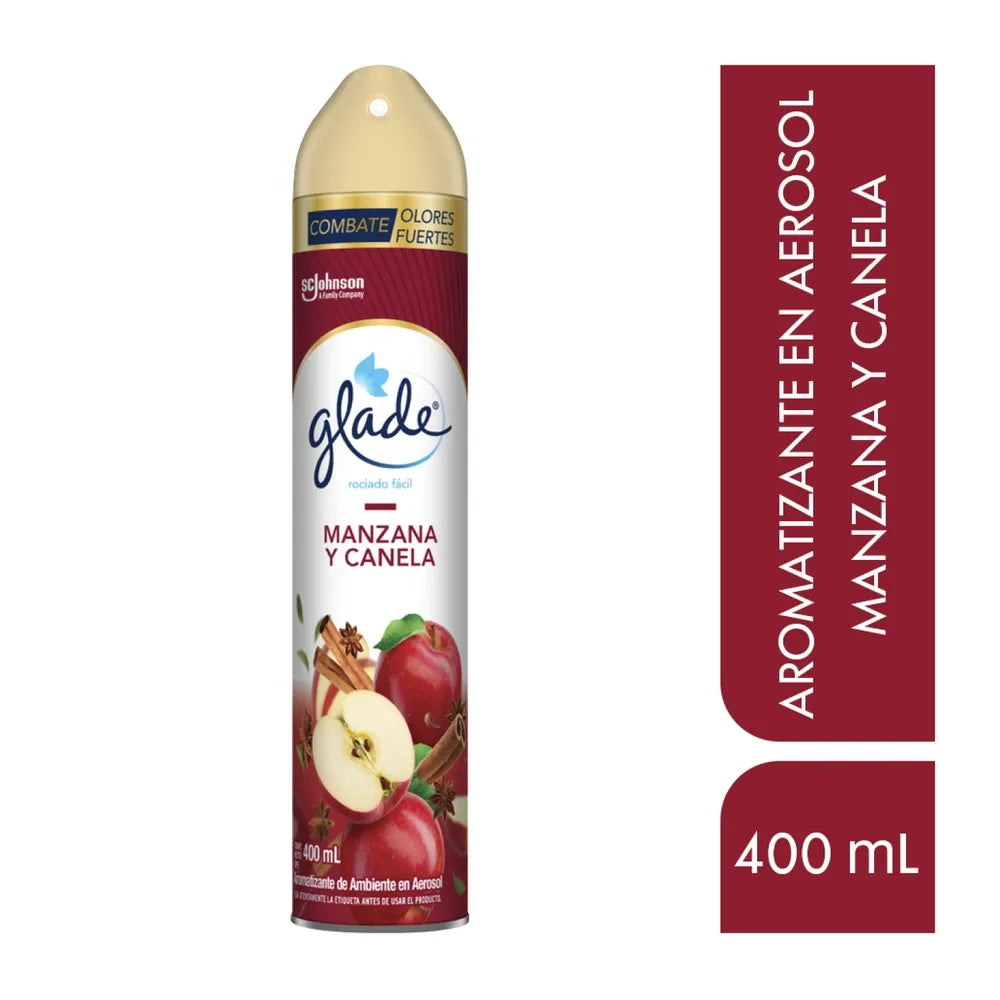 Aromatizante Glade Aerosol Manzana Y Canela - 400 Ml