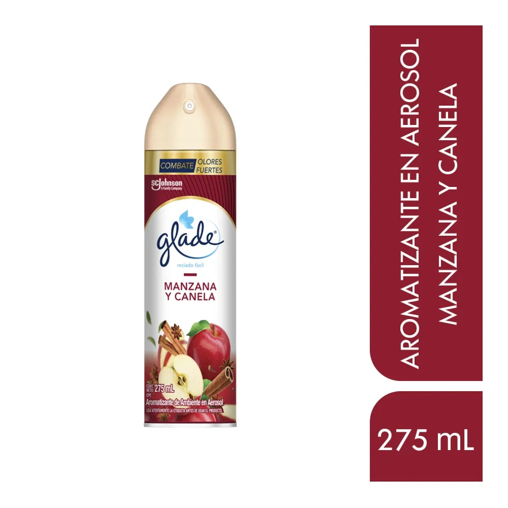 Aromatizante Glade En Aerosol Manzana Y Canela - 275 Ml