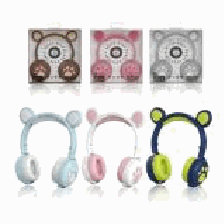 Audifono Diadema Wireless Oso Con Luces Bt Tf