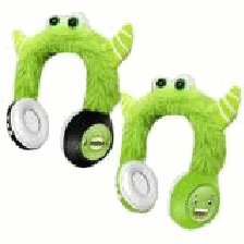 Audifono Diadema Peluche Moustro Fm Sd Bt